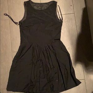 Black mini dress. Super cute.